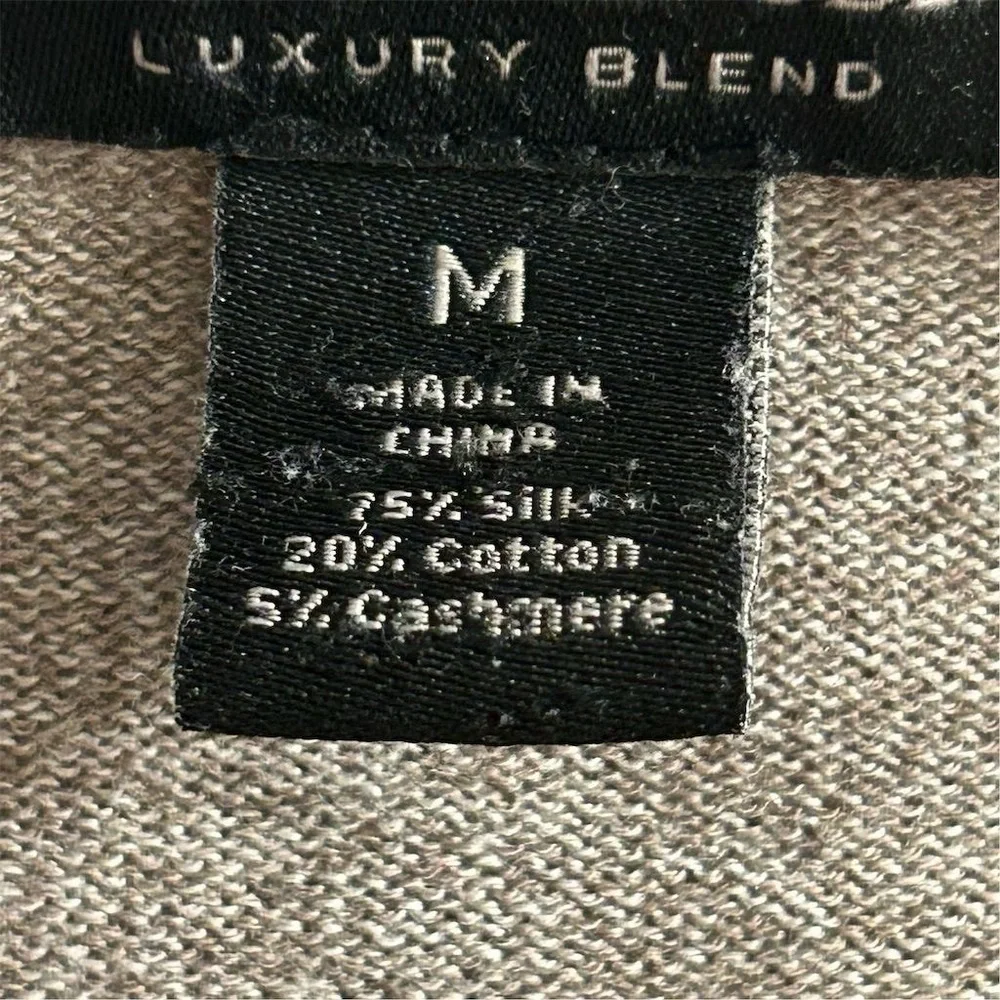 Banana Republic Men's V-Neck‎ Pullover Sweater Beige Silk Cashmere Blend Size M